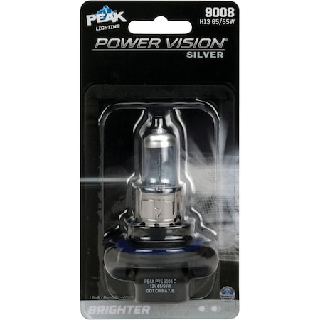 Peak Power Vision Silver 9008 H13 12.8V Automotive Bulb 9008PVS-BPP